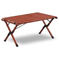 Amazon | FIELDOOR ウッドロールトップテーブル 【ナチュラル】 幅120