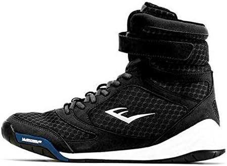 Amazon | Everlast New Elite High Top Boxing Shoes - Black, Blue