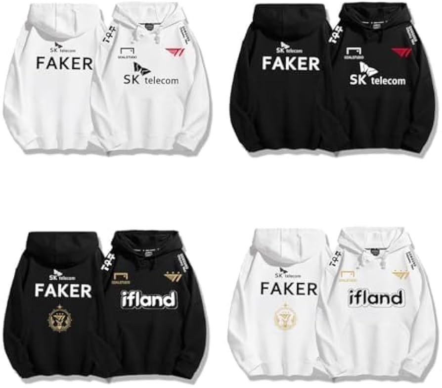 Amazon.co.jp: FAKER 同型 パーカー SKT T1 フェイカー チーム