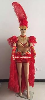 Amazon.co.jp: [BANBAS] 実物撮影超原版サンバ 衣装 羽 コスプレ