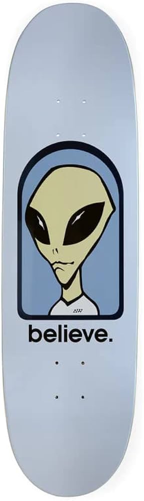 Amazon | Alien Workshop スケートボードデッキ Believe ブルー 8.75