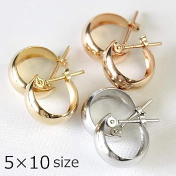 Amazon | 【ジュエリーエクセレンテ】K18 フープピアス 5mm×10mm