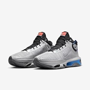 Nike Tênis masculino com cadarço, Prata metálica/azul claro, 40