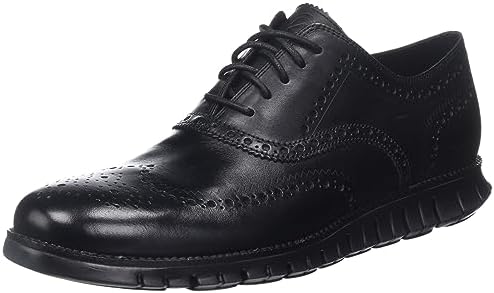 Cole Haan Sapato Oxford masculino Zerogrand Wing Ox Leather, Preto