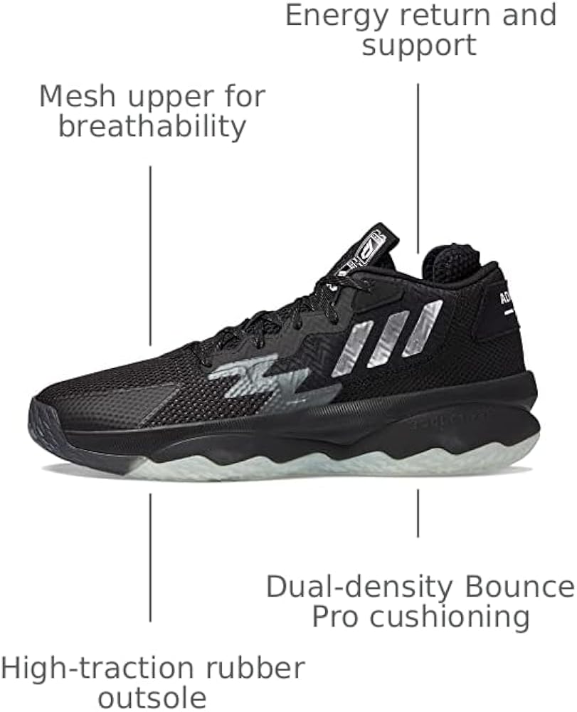 Amazon.com | Adidas Unisex-Adult Dame 8 Black/White/Grey 6.5