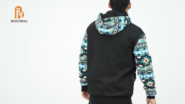 Amazon.com: BOCOMAL FR Hoodies Bohemian Printed 1/4 Zipper