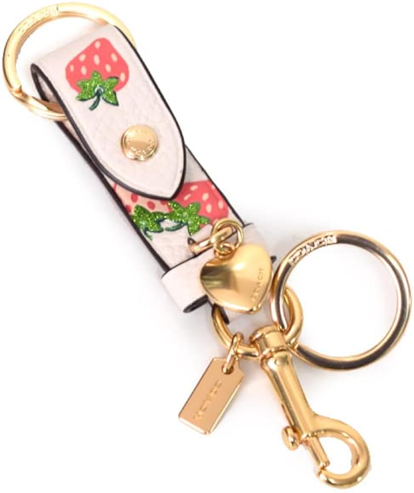 Amazon.co.jp: [COACH] コーチ キーホルダー レザー ストロベリー 苺