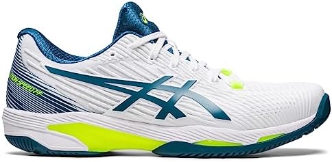 ASICS Men's Solution Speed FlyteFoam 2 Clay Tennis Shoes, White