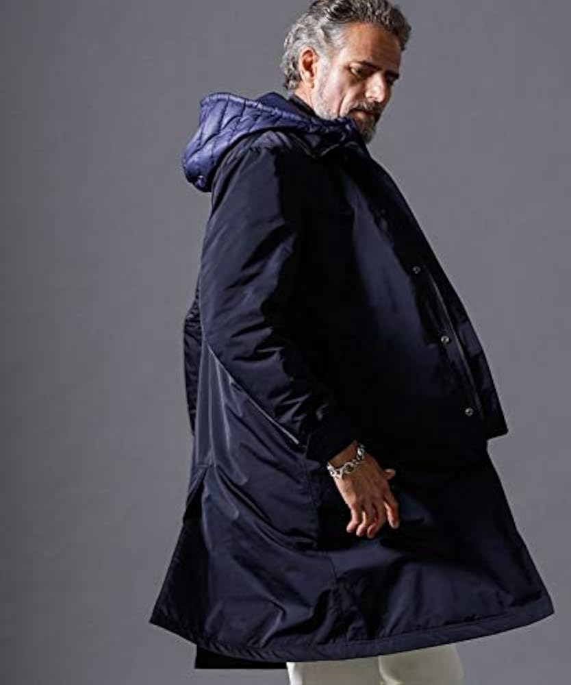 Amazon | [ナノ・ユニバース] WLG フード脱着ステンカラーコート L