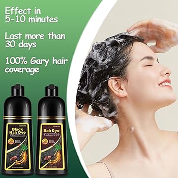 Amazon.com : Natural Black Hair Shampoo, Hair Dye Shampoo 3 in 1