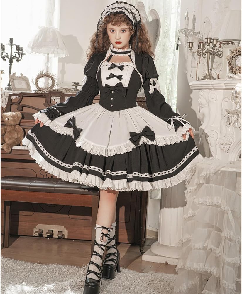 Amazon.co.jp: [SSUPTEMBER2] ロリータ ワンピース 長袖 ゴスロリ