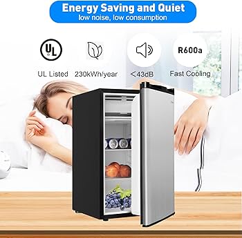 Amazon.com: Fadidio Compact Fridge with Freezer - 3.2 Cu.Ft Single
