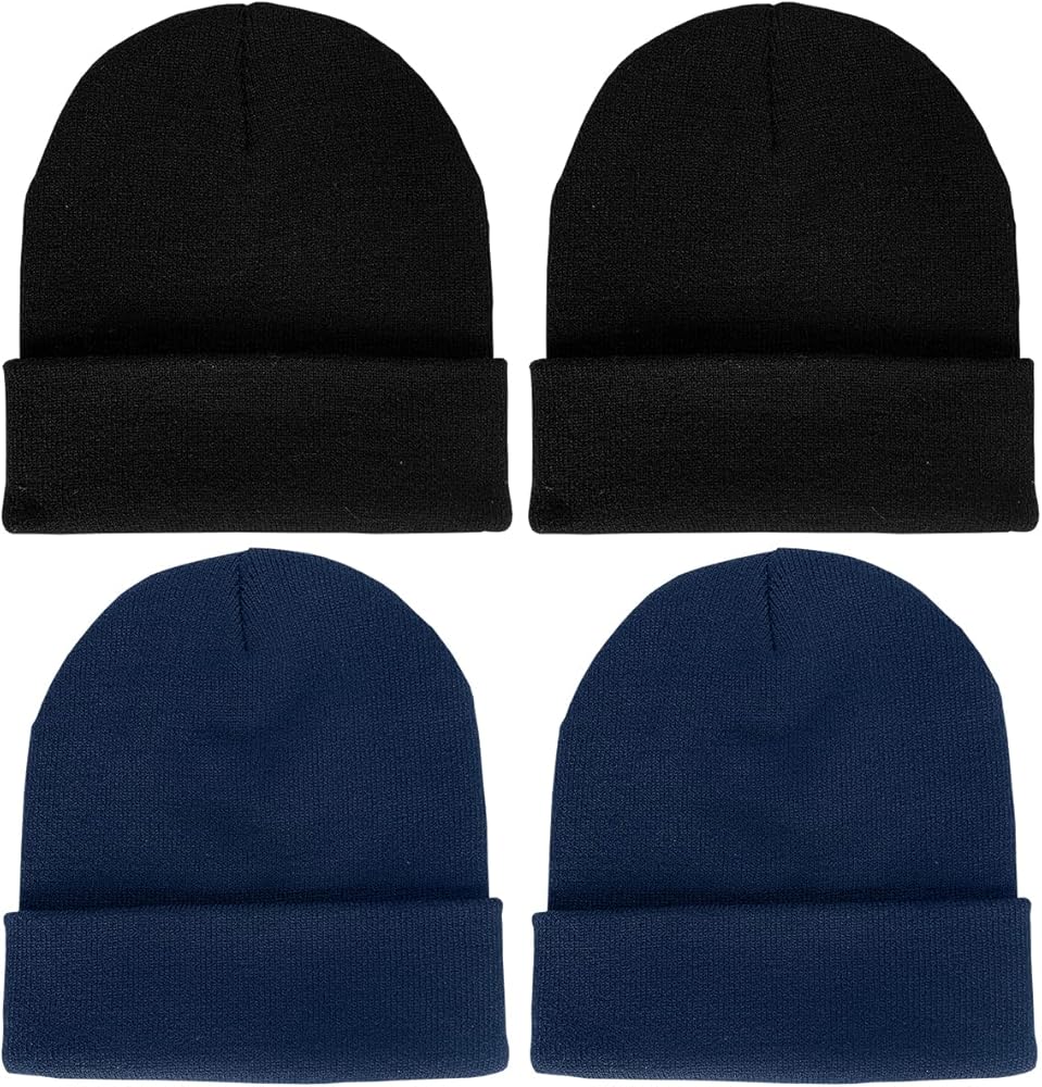 LCZTN 4 Pack Winter Ski Beanie Hat for Men＆Women,Warm Fisherman
