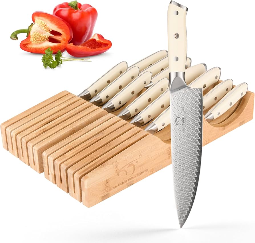 Amazon.com: NANFANG BROTHERS Damascus Kitchen Knife Set,14 Pieces