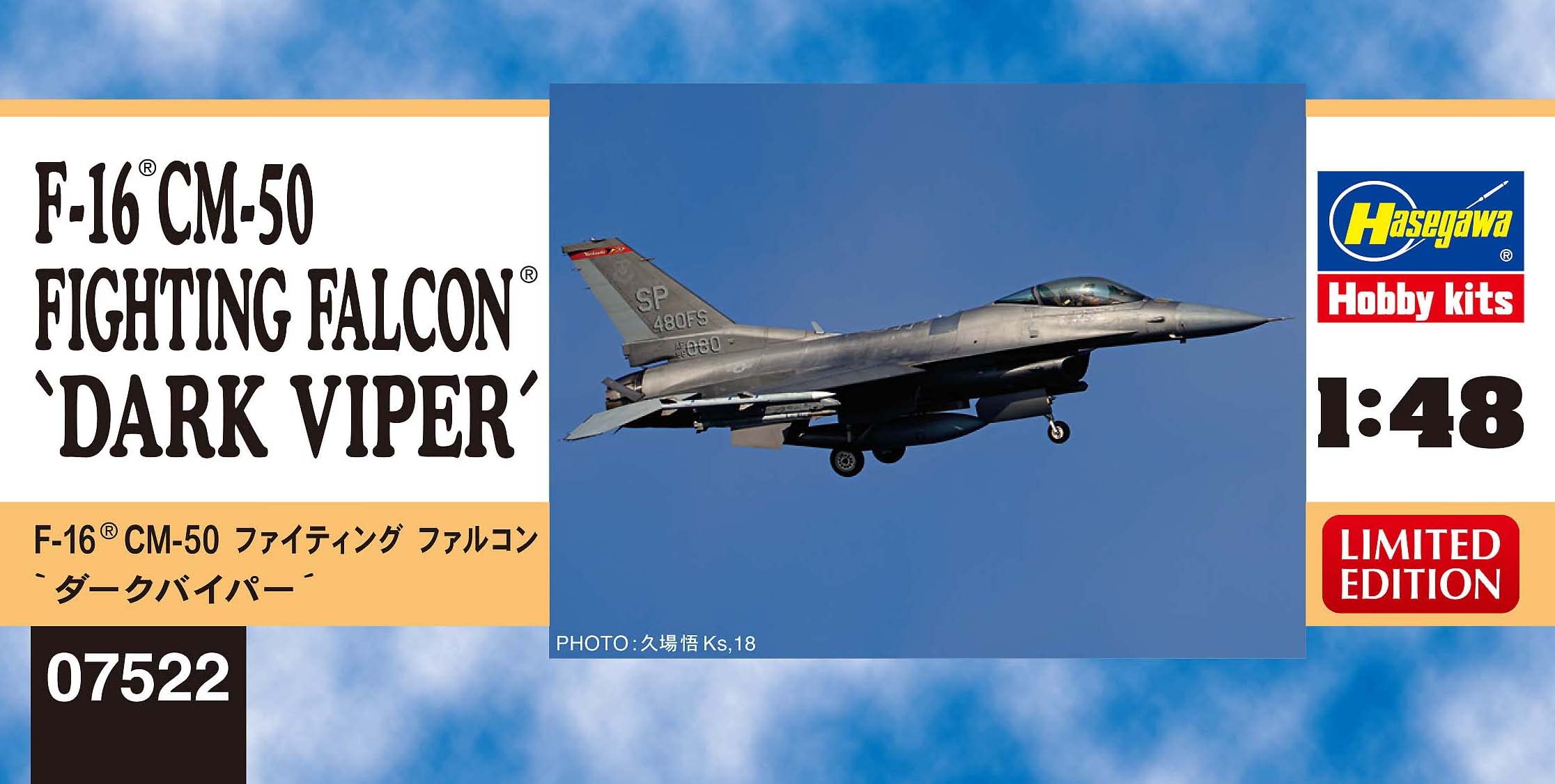 Amazon.com: Hasegawa HAS-07522 1-48 F-16CM-50 Fighting Falcon