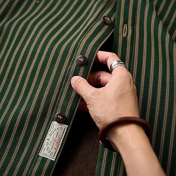 Amazon.co.jp: [karaku] シャツ 長袖 メンズ 「STAY TRUE」刺繍
