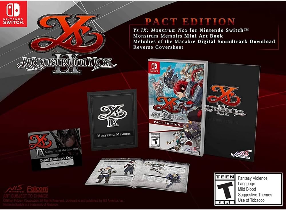 Amazon.com: Ys IX: Monstrom NOX - Pact Edition - Nintendo Switch