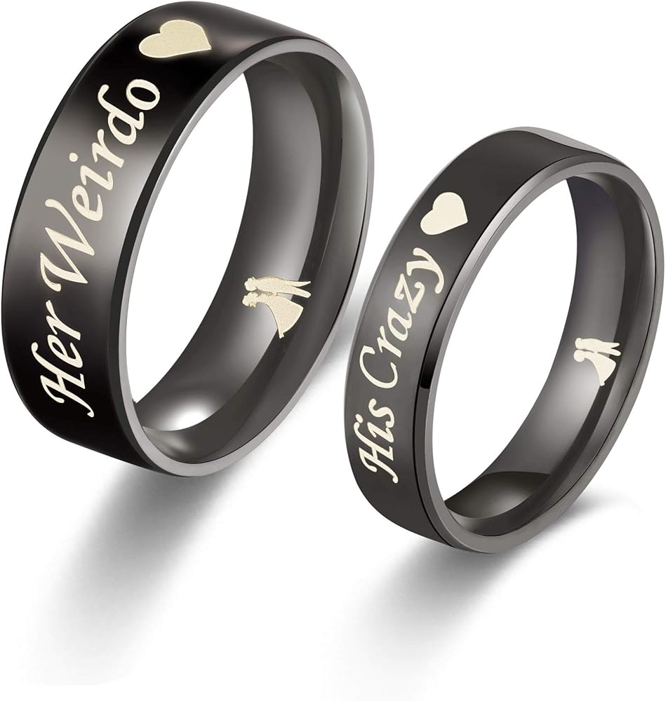 SunnyHouse Jewelry His or Hers Matching Set His Crazy Her Weirdo