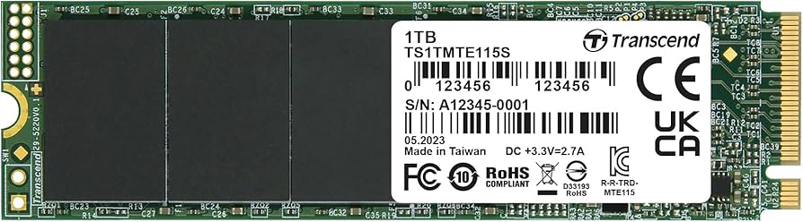 Amazon.com: Transcend MTE115 M.2 2280 SSD 1TB, Up to 3,200 MB/s