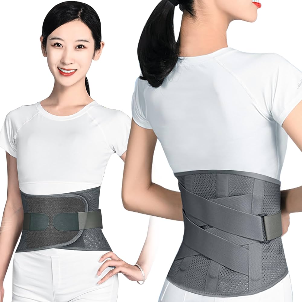 Amazon | 腰 サポーター 【強力固定】メッシュ通気 腰 コルセット 軽量