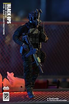 Amazon | HASUKI 1/12 フィギュア Black Ops 兵士 SALVO 素体、ヘッド