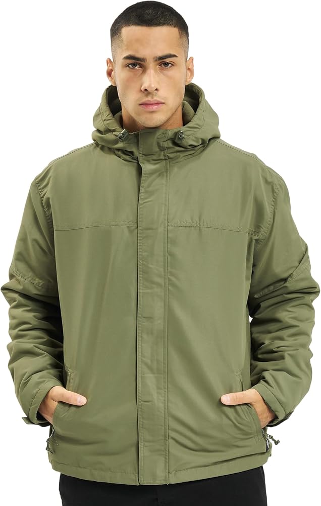 Brandit Men's Windbreaker Front Zip Olive Size M at Amazon Men's