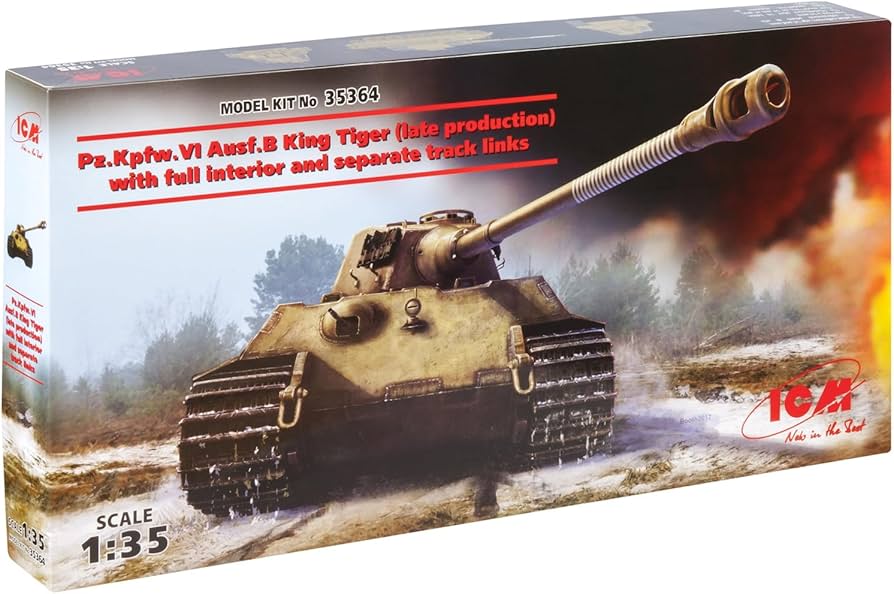 Amazon | アイシーエム ICM 1/35 ドイツ陸軍 キングタイガー後期型 w