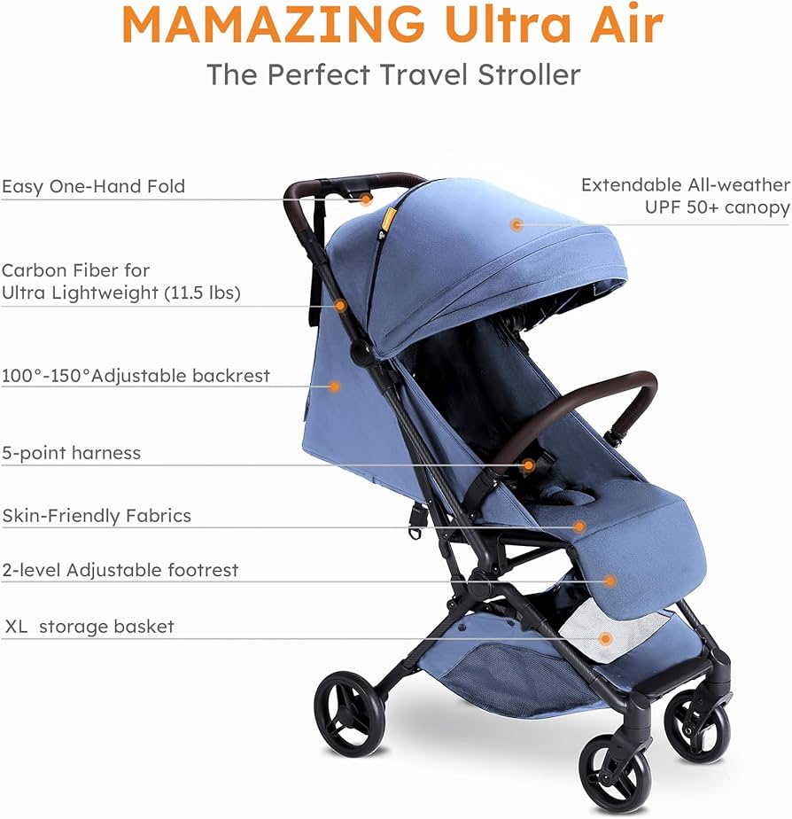 Amazon.com : MAMAZING Lightweight Baby Stroller with Organizer