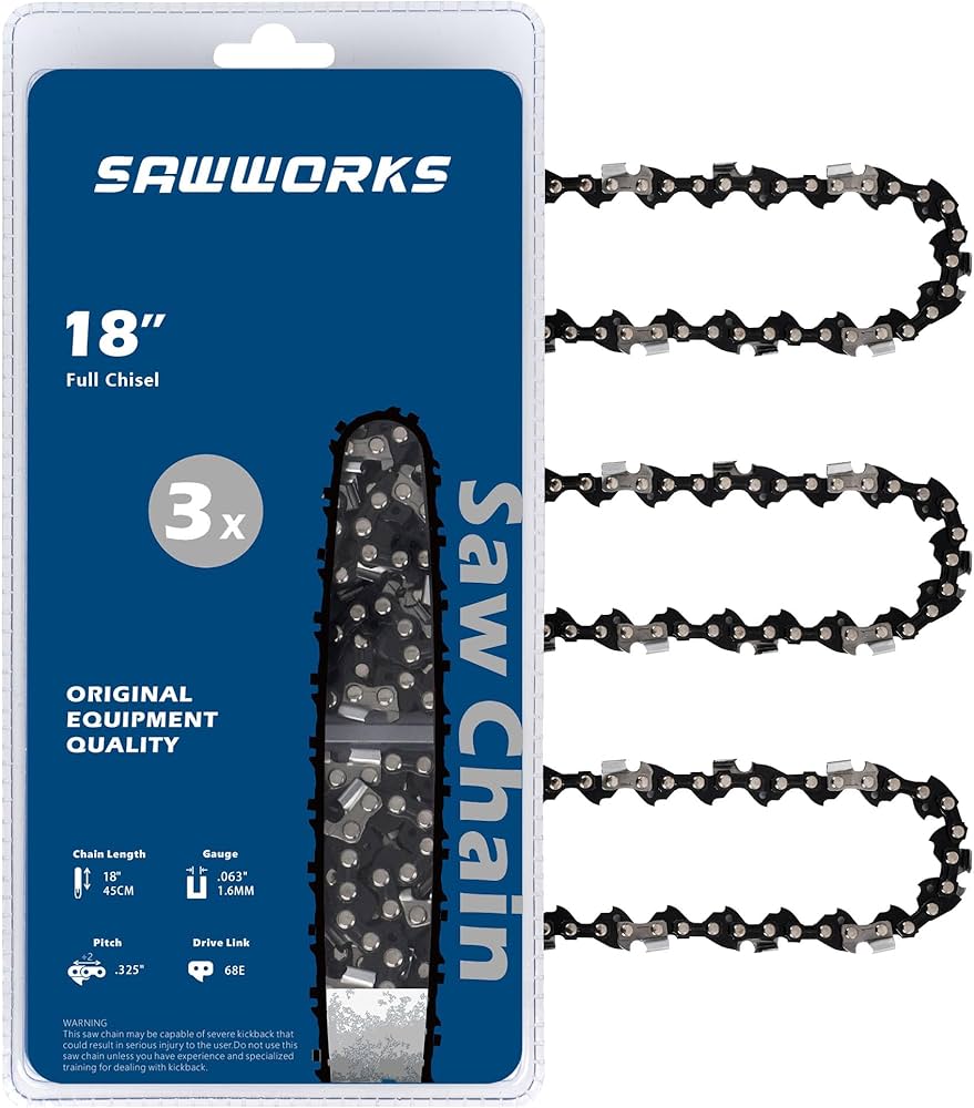 Amazon.com : SawWorks 3-pack Stihl Chainsaw Chain 18 Inch .325