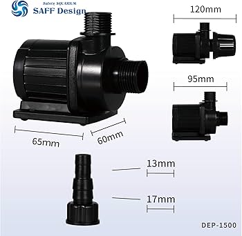 Amazon.co.jp: HSBAO DEP-1200 吐出量1500L/H (毎分25L) 揚程1.6m DC