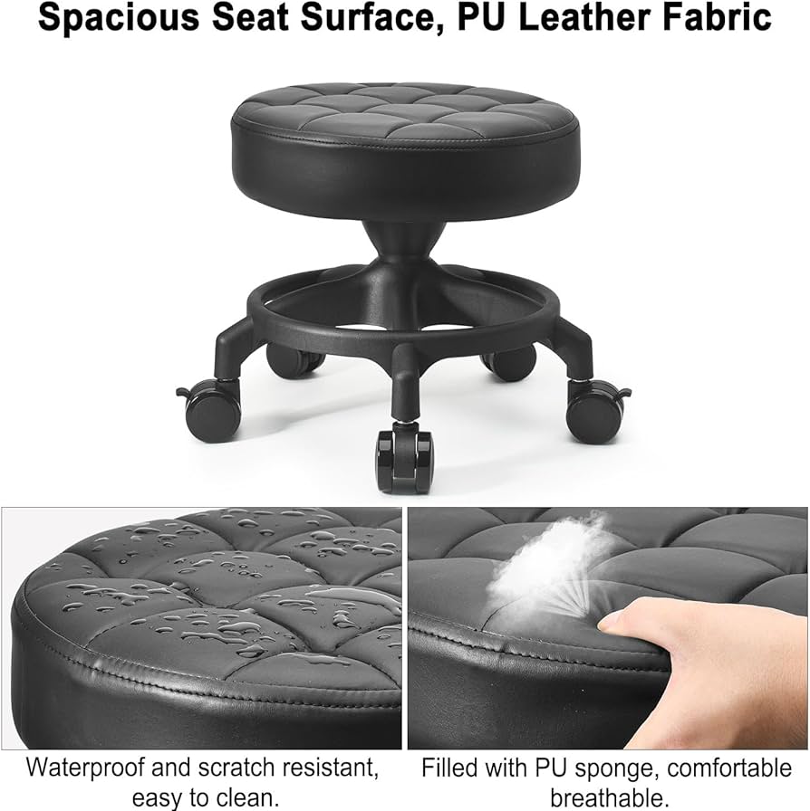 Amazon.com: LWADALN Low Height Rolling Stool Modern Roller Seat