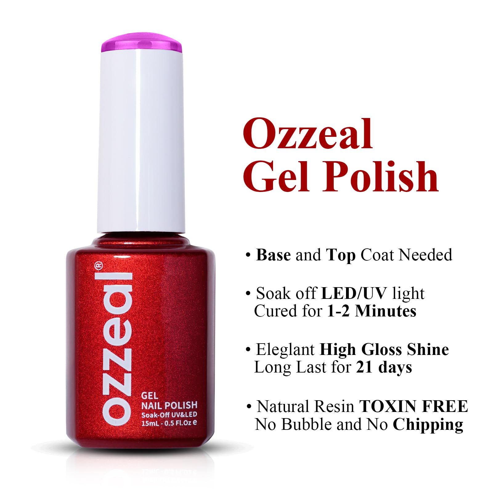 Amazon.com : Ozzeal Neon Gel Polish,0.5 Fl Oz Neon Purple Gel Nail