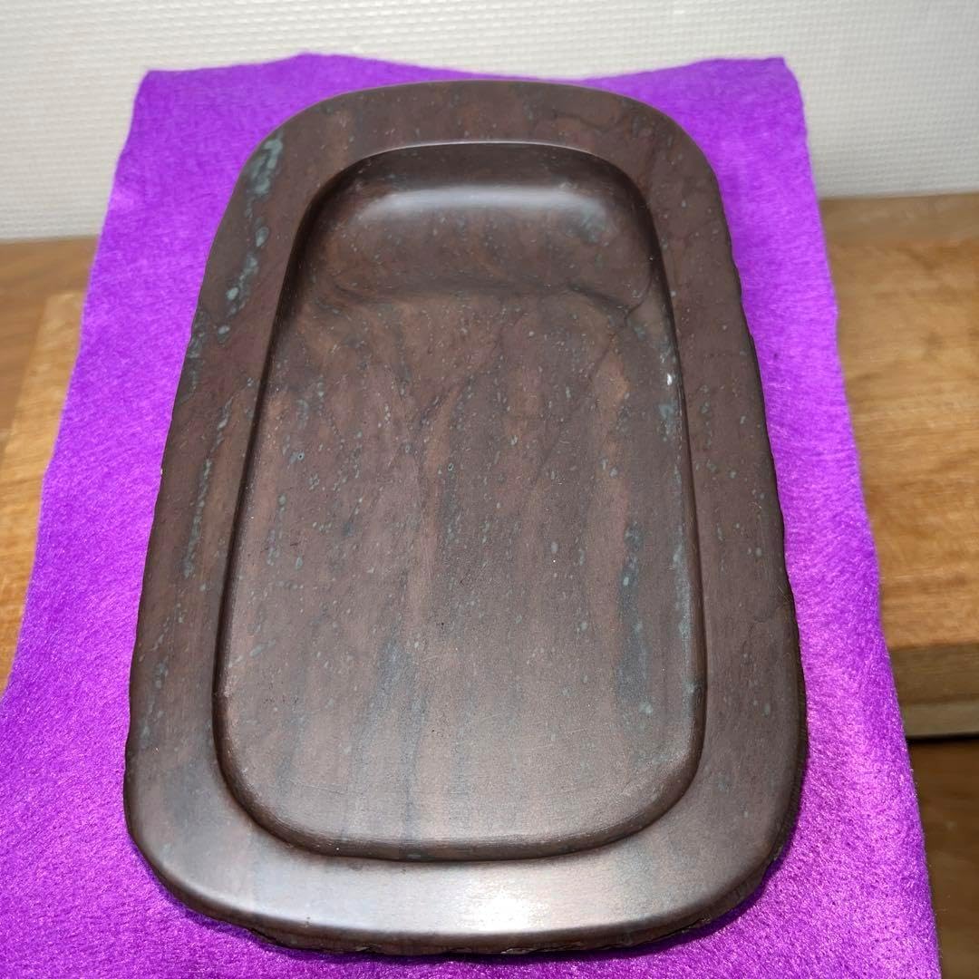 赤間紫金硯 美品 希少 170cm 自然硯 伝統工藝士 下井昭竜山