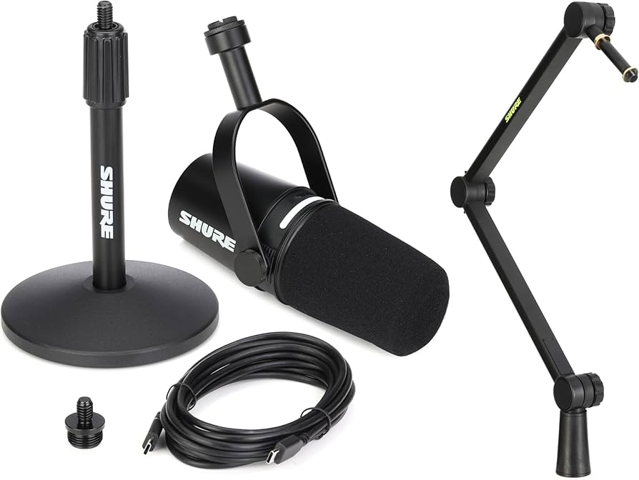 Amazon.com: Shure MV7+ Hybrid Podcast Microphone with Adjustable