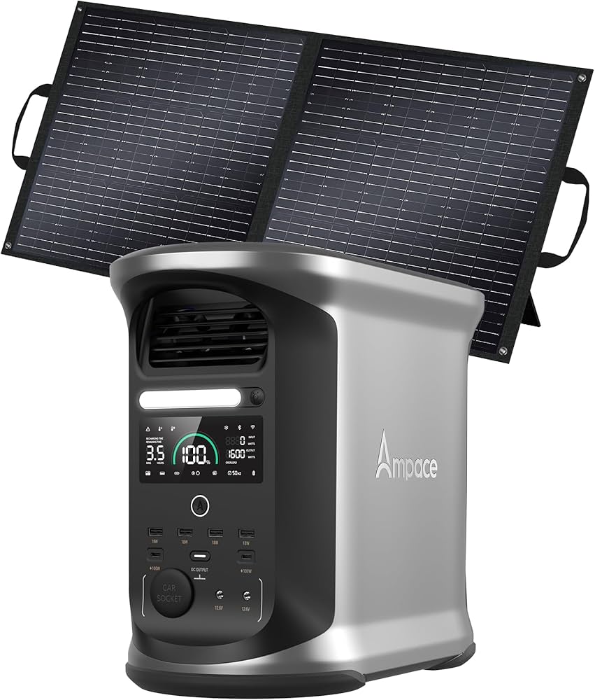 Amazon.com: AMPACE Andes 1500 Power Station with 100W Solar Panel