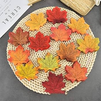 Amazon｜500枚 人工紅葉 紅葉の造花 カエデの葉 もみじ 装飾 用 造花