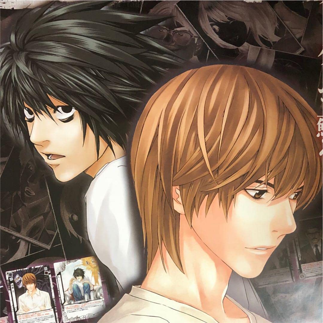 DEATHNOTE デスノート 複製イラストサイン色紙 夜神 月 キラ