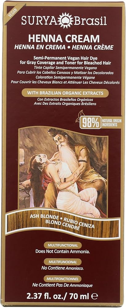 Amazon.com : Surya Brasil Henna Cream Ash Blonde - 98% Natural
