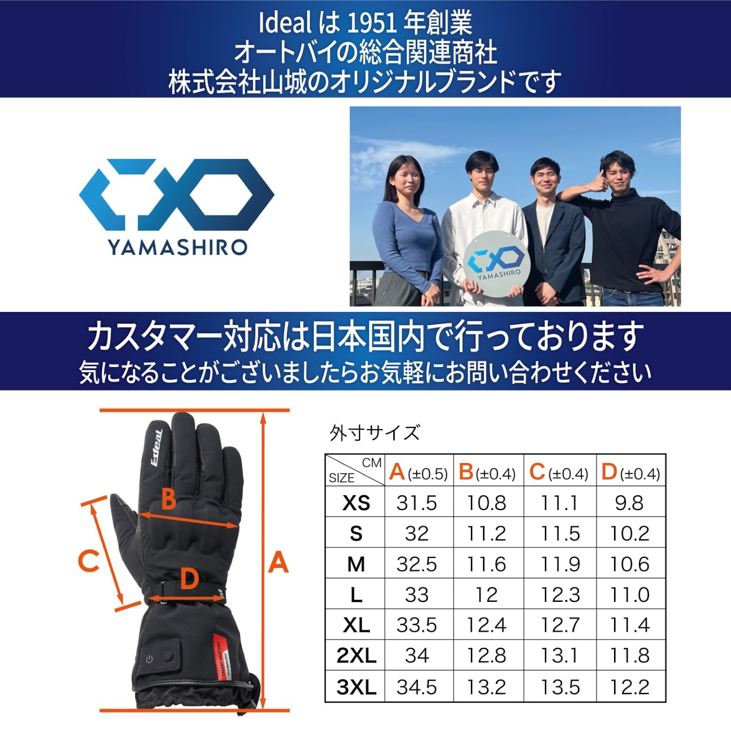 Amazon | 【国内メーカー企画】 電熱グローブ バイク 冬 防寒 ヒーター