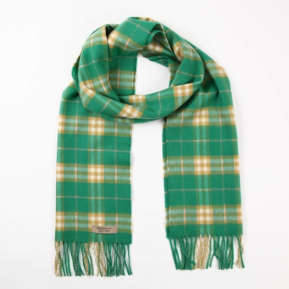 Amazon | (バーバリー) BURBERRY カシミア マフラー (グリーン