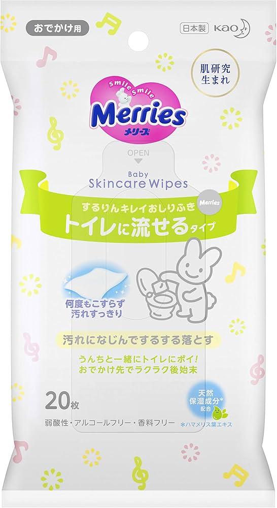 Amazon.co.jp: メリーズ するりんキレイおしりふき トイレに流せる