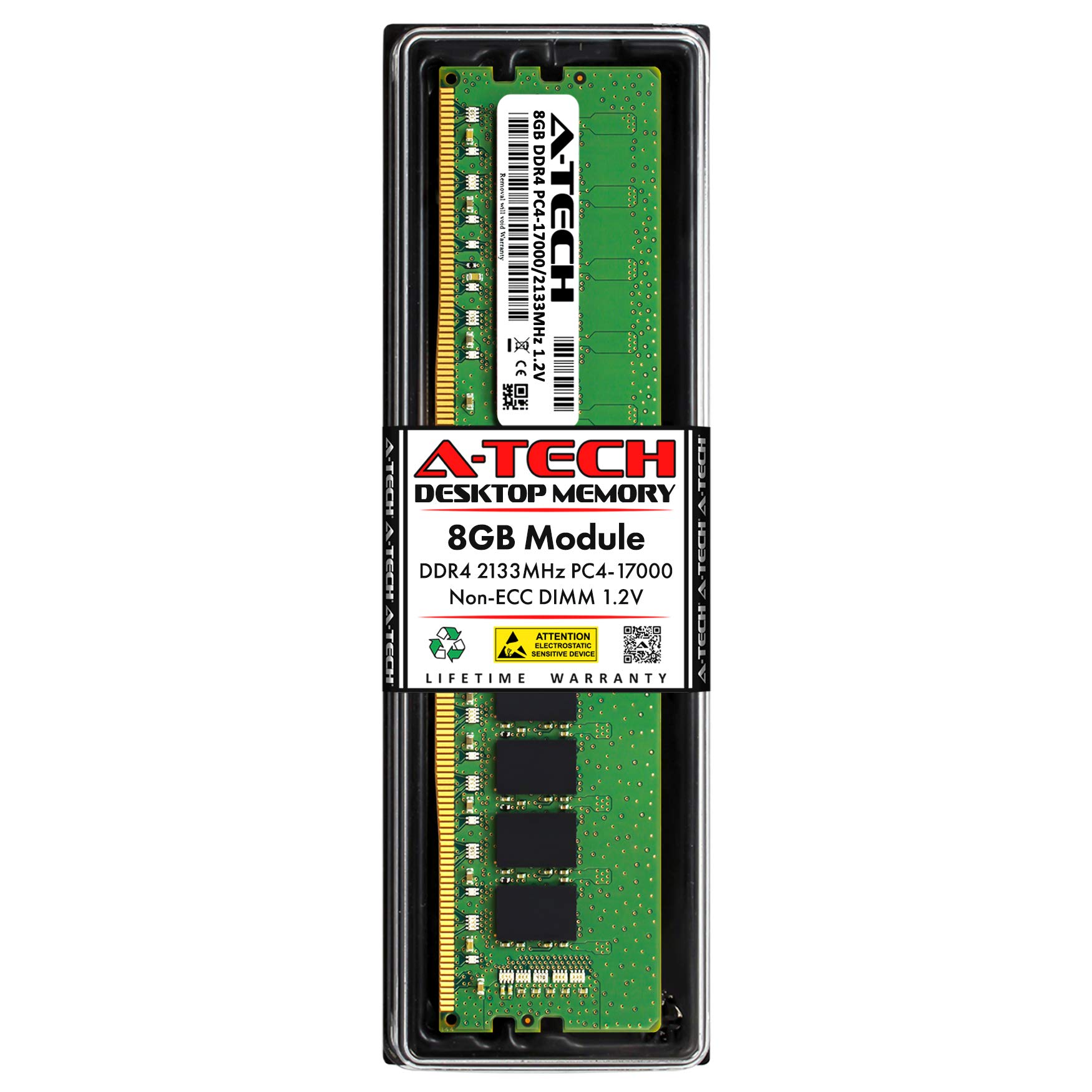 A-Tech 8GB DDR4 2133 MHz UDIMM PC4-17000 (PC4-2133P) CL15 DIMM Non