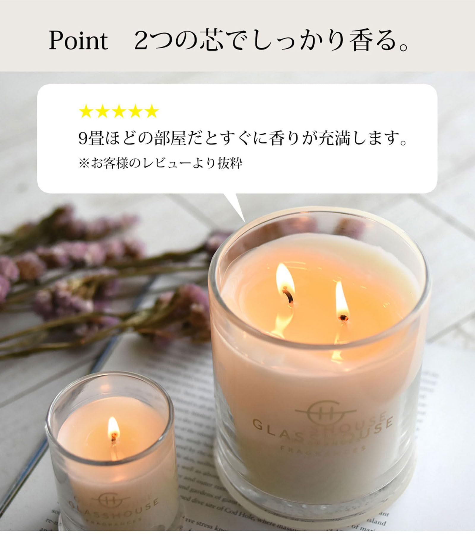 Amazon | グラスハウス アロマキャンドル (マンハッタン）380g