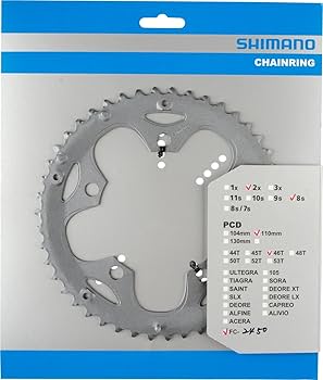 Amazon | シマノ(SHIMANO) リペアパーツ スパイク付チェーンリング 46T