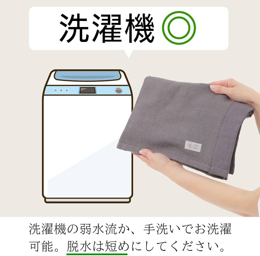 Amazon｜LINEN & BASIC｜バスマット 42×64㎝ リネン100％ 速乾吸水 水