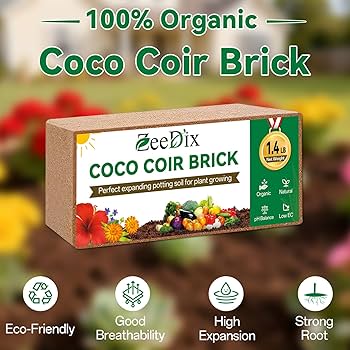 Amazon.com : ZeeDix 2 Pcs Coco Coir Brick for Plants- 100% Organic