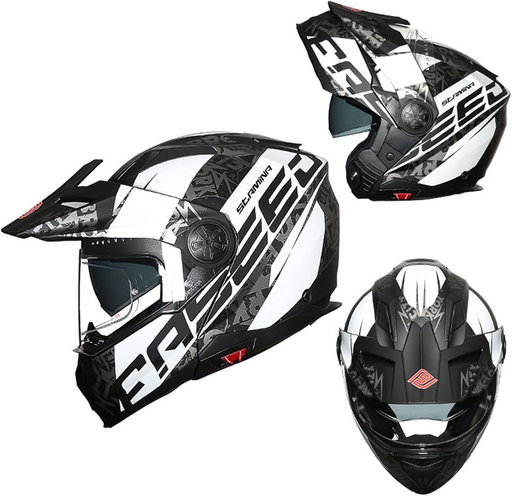 Amazon.co.jp: システムヘルメット フリップアップ バイク ヘルメット