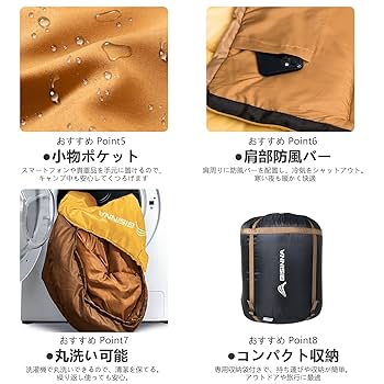 Peak 寝袋/封筒型SS】2人分✨連結OK‼︎家族・カップルにも◎ Peak 寝袋