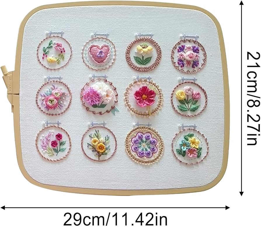 Amazon | 花柄刺繍セット、刺繍フープキット、花柄刺繍キット、花柄