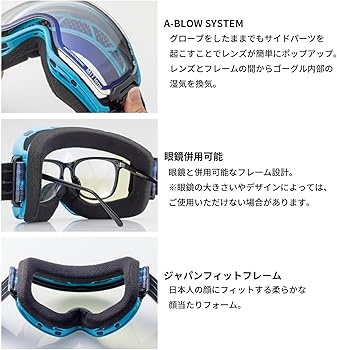 Amazon | [スワンズ] 日本製 スノーゴーグル くもり止め 眼鏡対応 偏光
